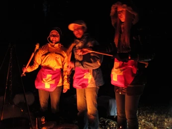 Enjoy a fine outdoor fondue under a starry sky