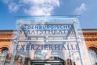 View of the Exerzierhalle in Oldenburg, the venue of the Oldenburg State Theater.