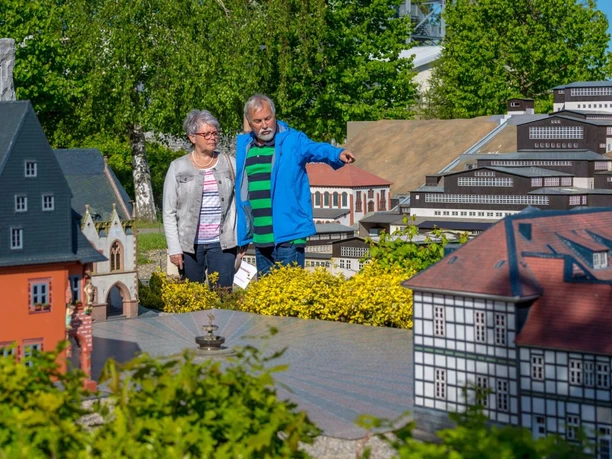 Miniaturenpark Wernigerode Goslar mit Rammelsberg Miniaturenpark Wernigerode Goslar mit Rammelsberg