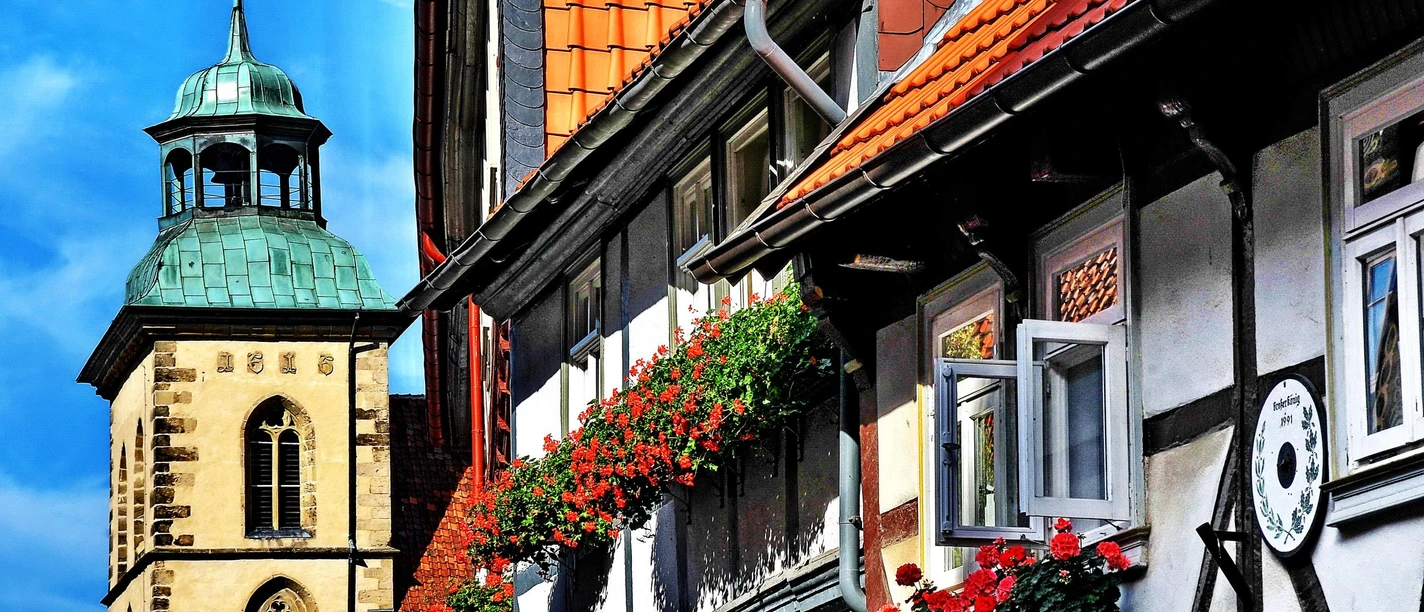 Fachwerk und Marienkirche Hornburg