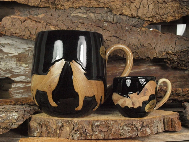 Harz Keramik - Jumbotasse und Espressotasse