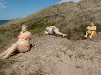 Die Picknicker am Weg zum Strand