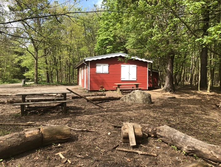 Blockhütte im Friedrichshain