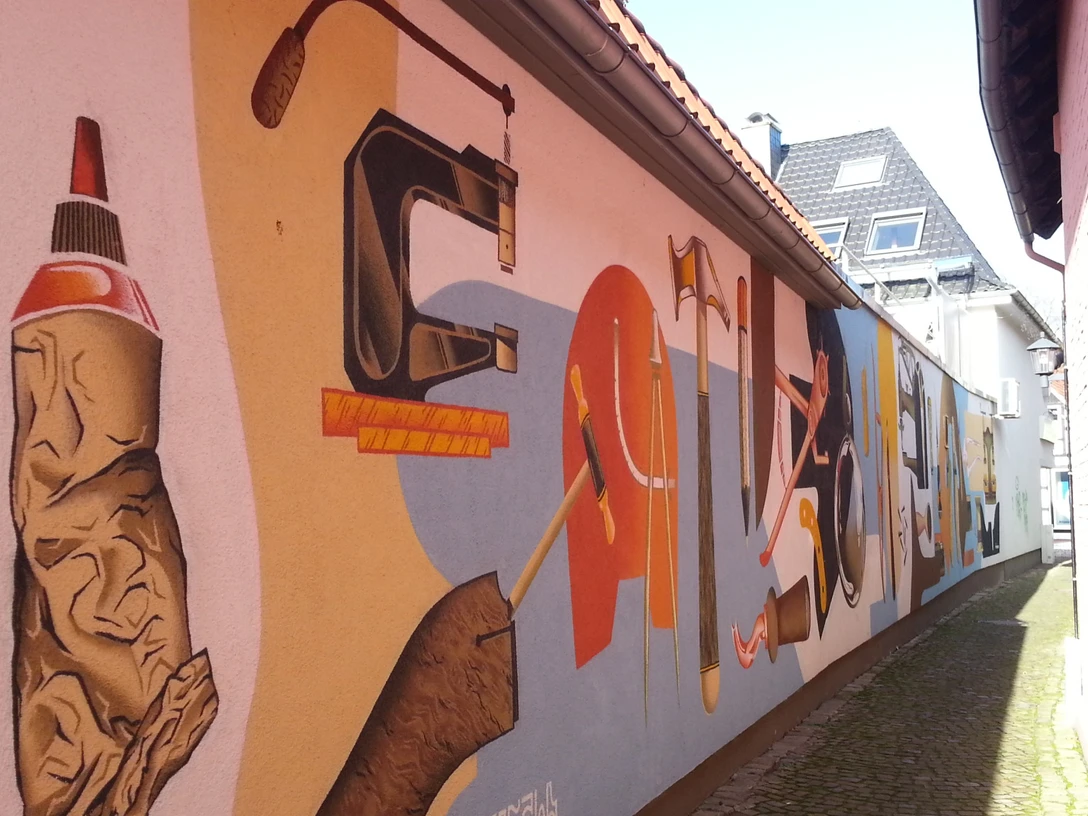 Graffiti in der Schustergasse Graffiti in der Schustergasse in Wittingen