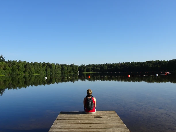 Badesteg des Großen Bullensees bei Rotenburg (Wümme) Badesteg des Großen Bullensees bei Rotenburg (Wümme)