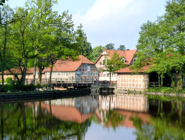 Mühlenteich in Sittensen bei der Wassermühle Mühlenteich in Sittensen bei der Wassermühle