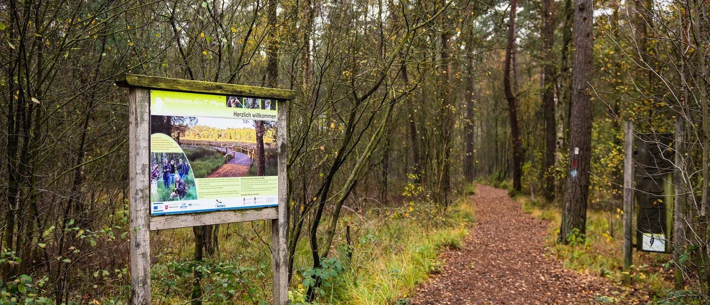 Eingang der Moorerzone im Großen und Weißen Moor Eingang der Moorzone im Großen und Weißen Moor