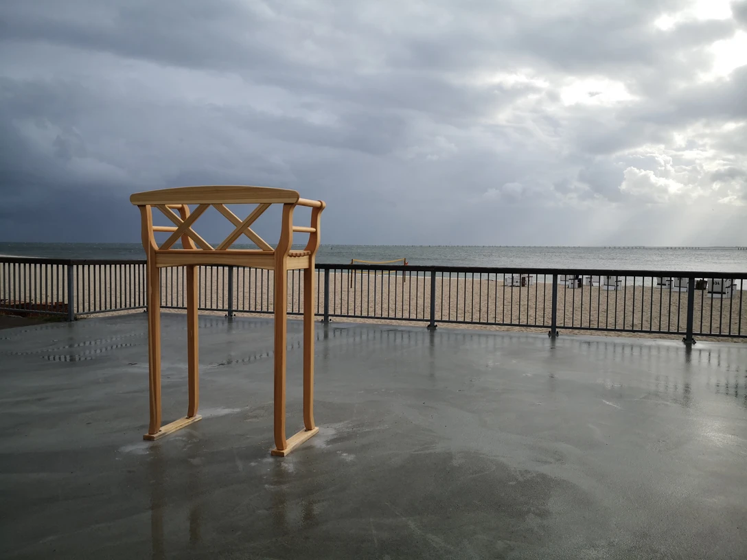 Hochwasserbank in Hörnum