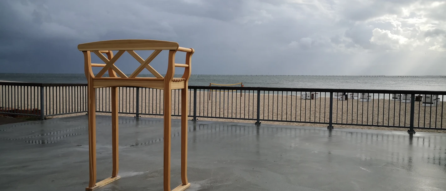 Hochwasserbank in Hörnum