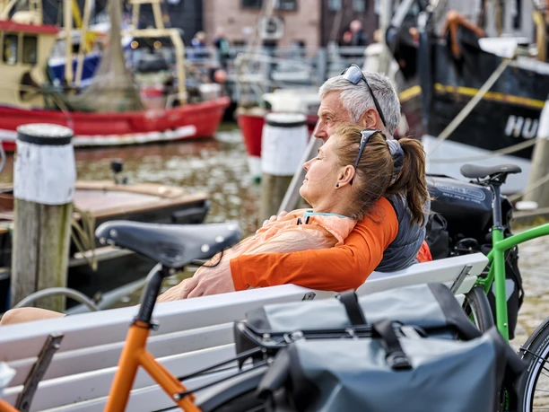 Pause im Museumshafen Büsum