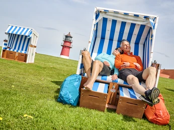 Entspannung im Strandkorb in Büsum