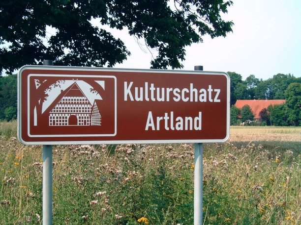 Schild Kulturschatz Artland Schild Kulturschatz Artland