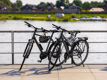 Bicycles at Rufer Square in Lauenburg an der Elbe Fahrräder am Rufer-Platz in Lauenburg an der ElbeBicycles at Rufer Square in Lauenburg an der Elbe
