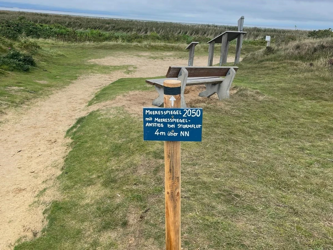Meeresspiegel Pegel am Morsumer Kliff