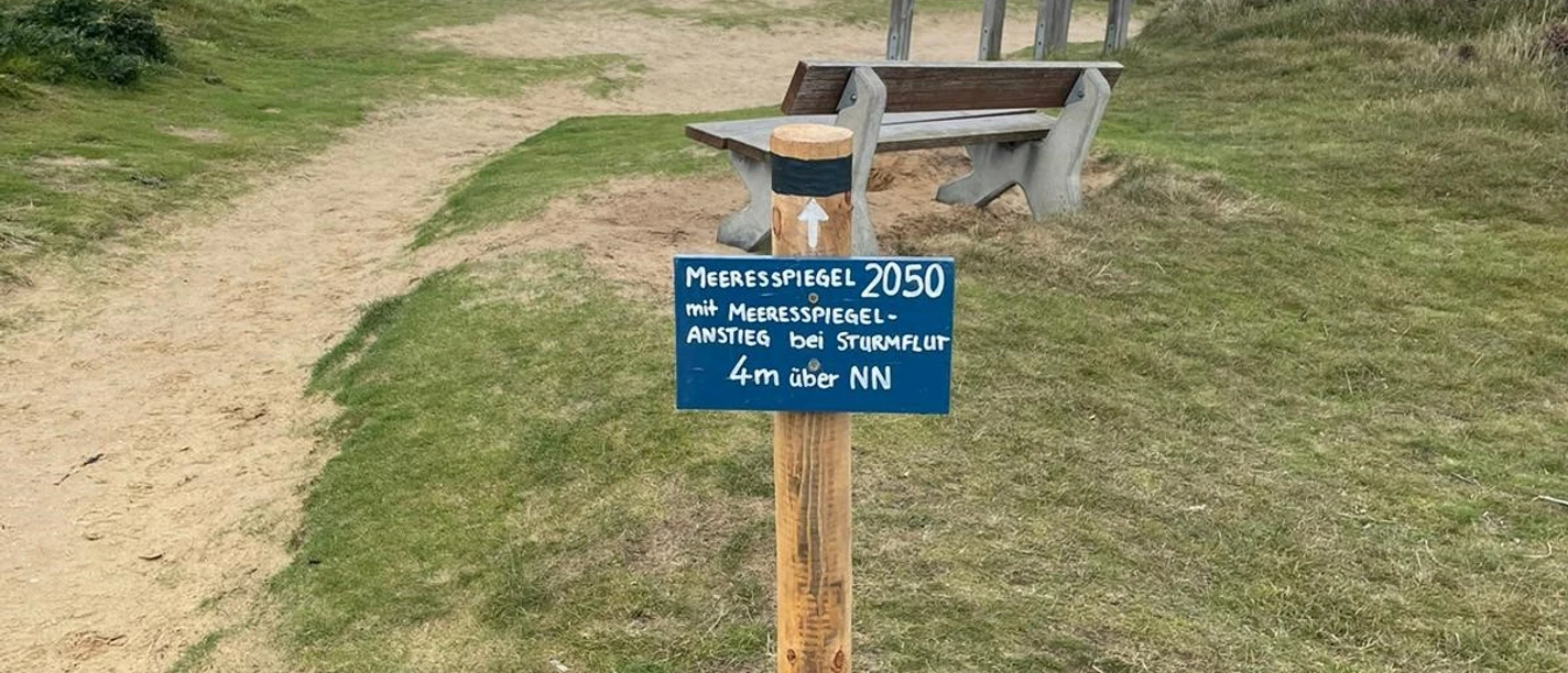 Meeresspiegel Pegel am Morsumer Kliff