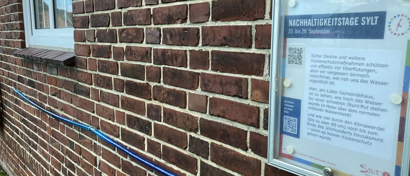Meeresspiegel an der Lister Kurverwaltung