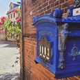 Blaue Briefkästen Historische Briefkästen