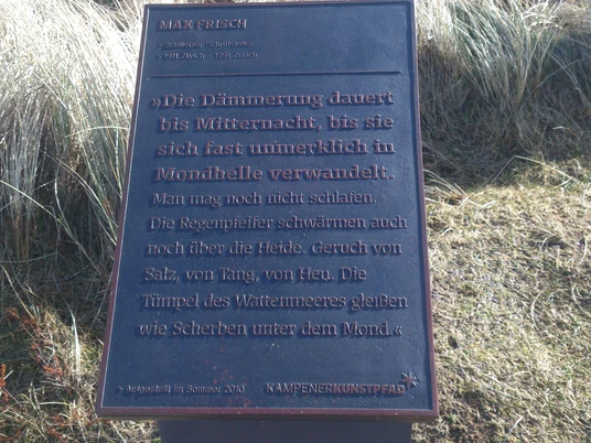 Kunststele Max Frisch