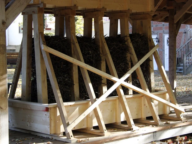 Modell Gradierwerk im Salinenmuseum in Sülze Modell Gradierwerk im Salinenmuseum in Sülze