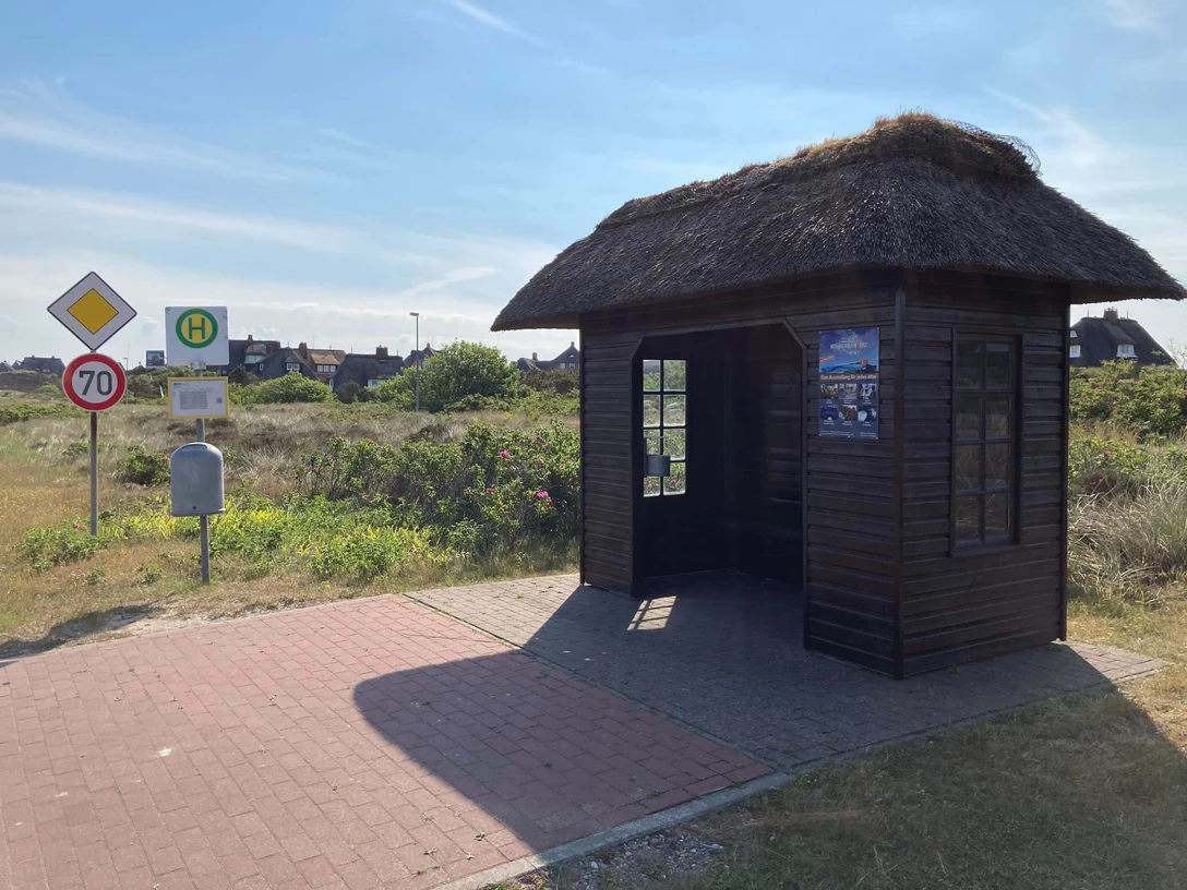 Bushaltestelle Mellhörn Richtung List Bushaltestelle Mellhörn Richtung List auf Sylt