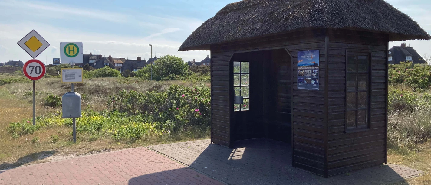 Bushaltestelle Mellhörn Richtung List auf Sylt