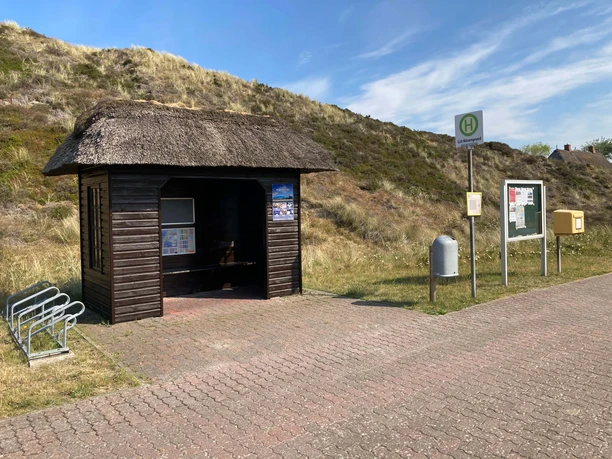 Bushaltestelle Mövengrund Richtung Westerland