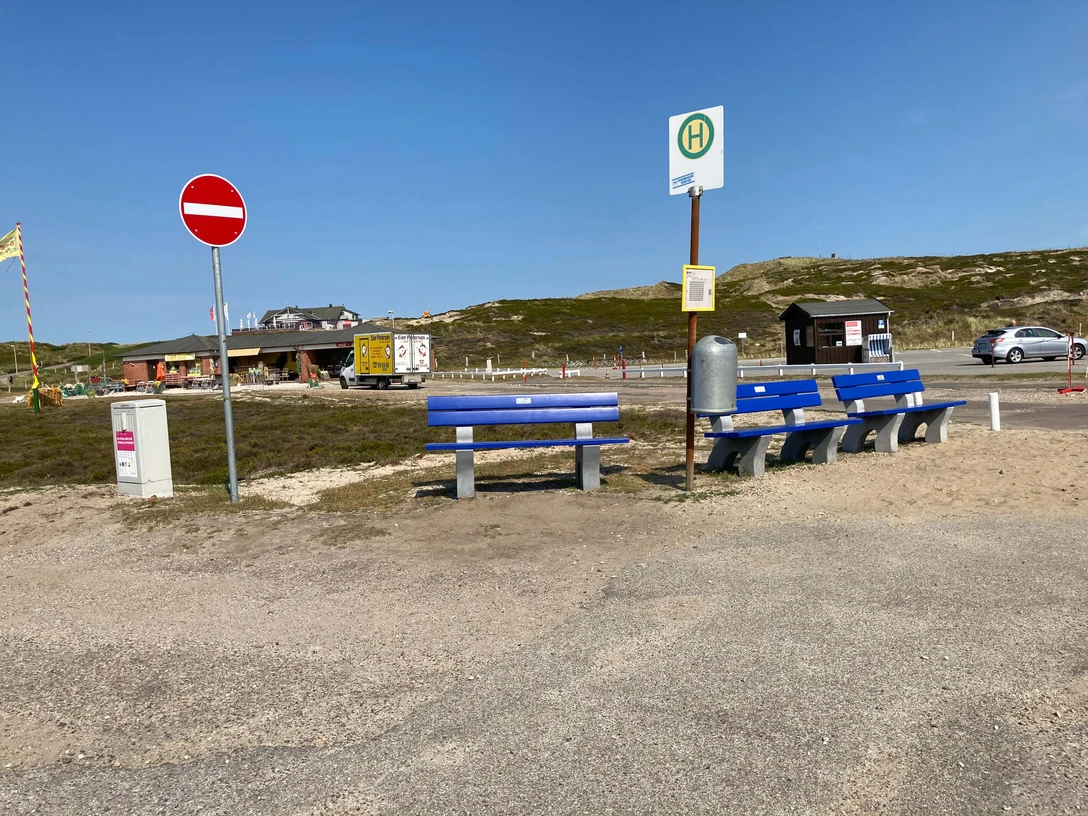 Bushaltestelle Textilstrand Richtung Westerland