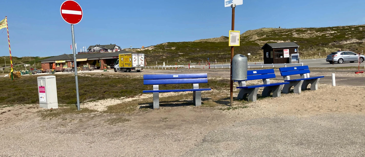 Bushaltestelle Textilstrand Richtung Westerland