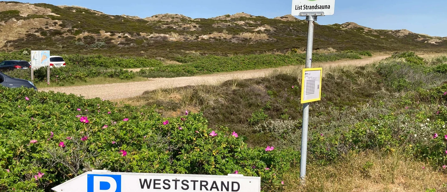 Bushaltestelle Strandsauna Richtung Westerland