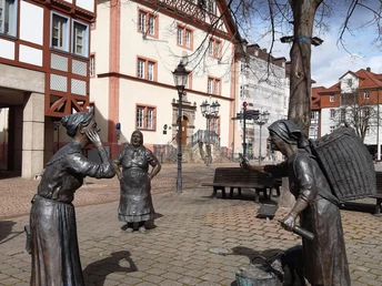Die Marktweiber auf dem Rotenburger Marktplatz