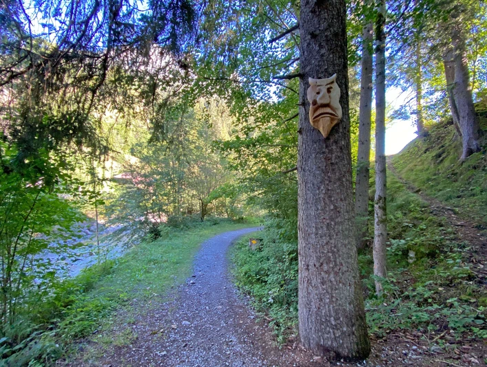 Sculptures along the valley hiking trail