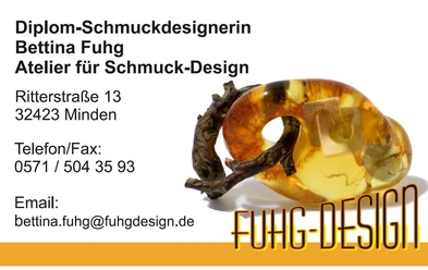 Atelier für Schmuck Bettina Fugh.jpg Das Bild zeigt die Visitenkarte von Frau Fugh. Rechts ist ein Stein abgebildet