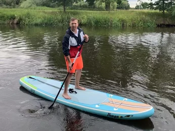 Stand up Paddling auf der Aller Stand up Paddling auf der AllerStand up Paddling on the Aller