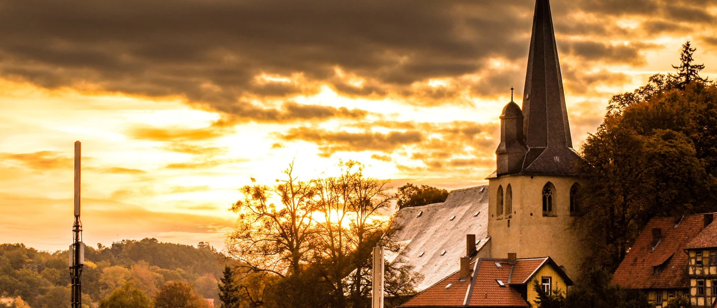 Bartholomaeuskirche Blankenburg im Abendlicht
