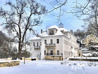 Schloss Prossen im Winterkleid