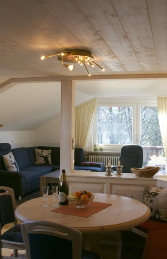 Essecke im Wohnzimmer