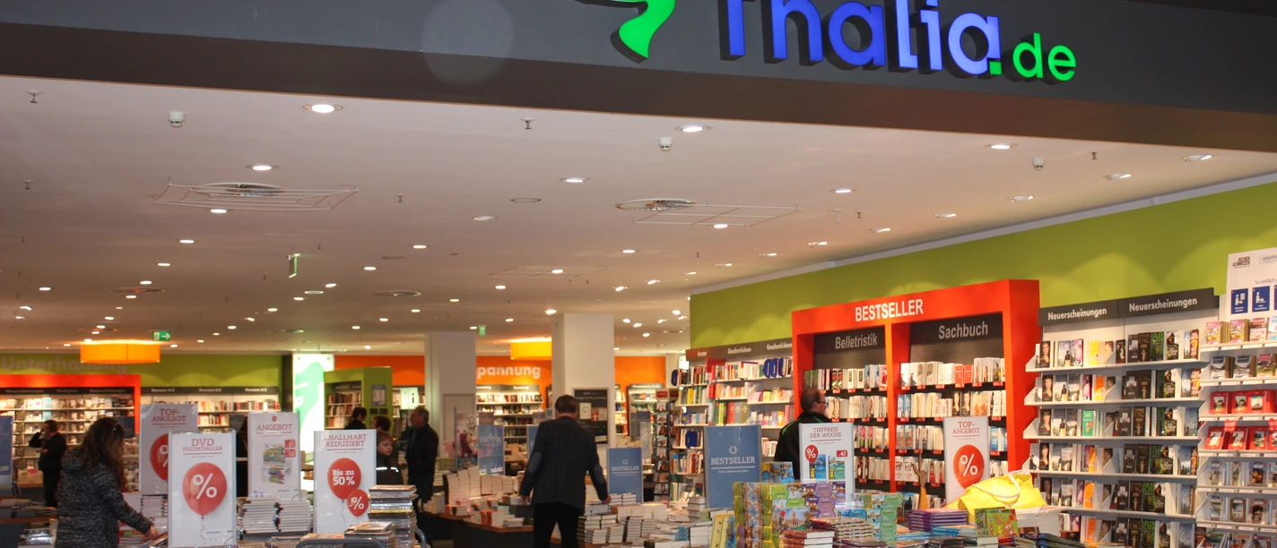 Minden - Thalia.JPG Das Bild zeigt den Eingangsbereich der Buchhandlung.