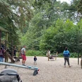 Spielplatz "Die Nonne" - Familienurlaub in Leipzig Schattiger Spielplatz für Kleinkinder im Auwald an der Grenze zu Schleußig