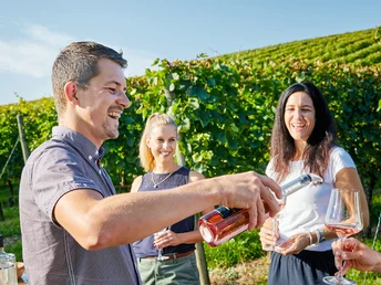 Weindegustation auf dem Weingut Klosterhof