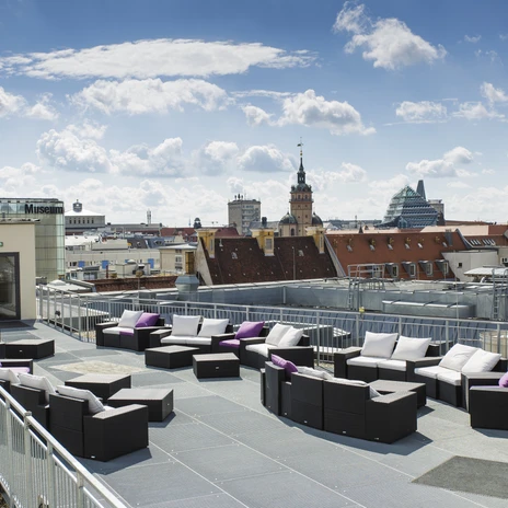 Rooftop terrace of the event venue Salles de Pologne | Leipzig Convention Bureau Rooftop terrace at the event venue Salles de Pologne - presented by Leipzig Convention Bureau