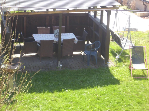 Überdachte Sitzecke