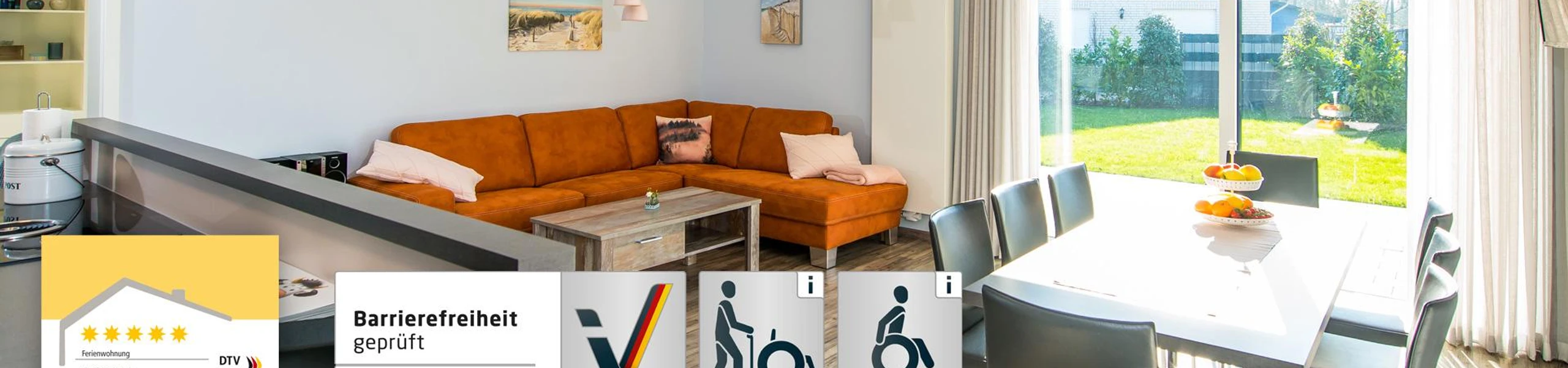 Ferienwohnung 1, Wohn- und Essbereich