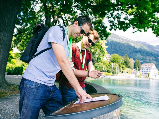 Foxtrail Helios Vitznau Weggis Des gens sur le Foxtrail Helios à Weggis