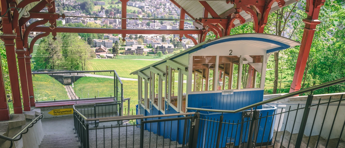 Sonnenberg Bahn Sonnenberg cable car at the mountain station