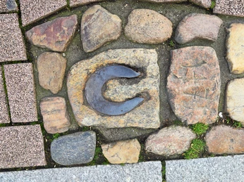 Hufeisen auf der Stechbahn von oben