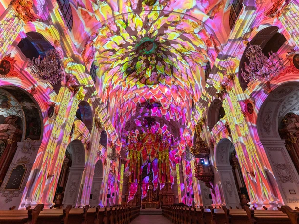Lilu Lichtfestival Luzern Jesuitenkirche am Lilu Lichtfestival Luzern