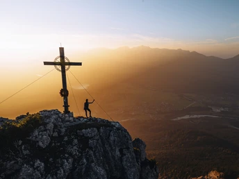 Signalkopf bei Sonnenuntergang