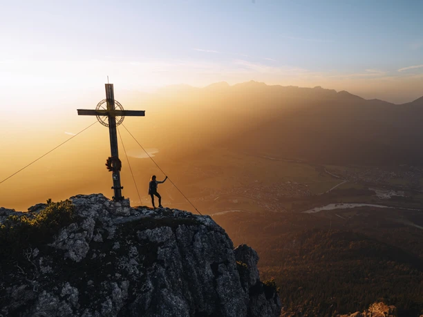 Signalkopf bei Sonnenuntergang