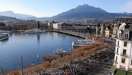SwissCityMarathon Lucerne Vue aérienne du SwissCityMarathon Lucerne