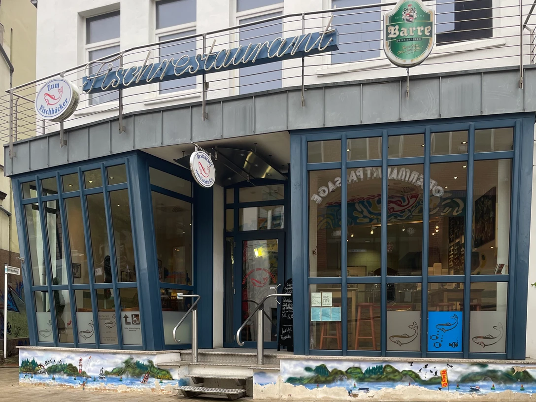 Minden - Restaurant Zum Fischbäcker.jpg Das Bild zeigt den Eingangsbreich des Restaurants.